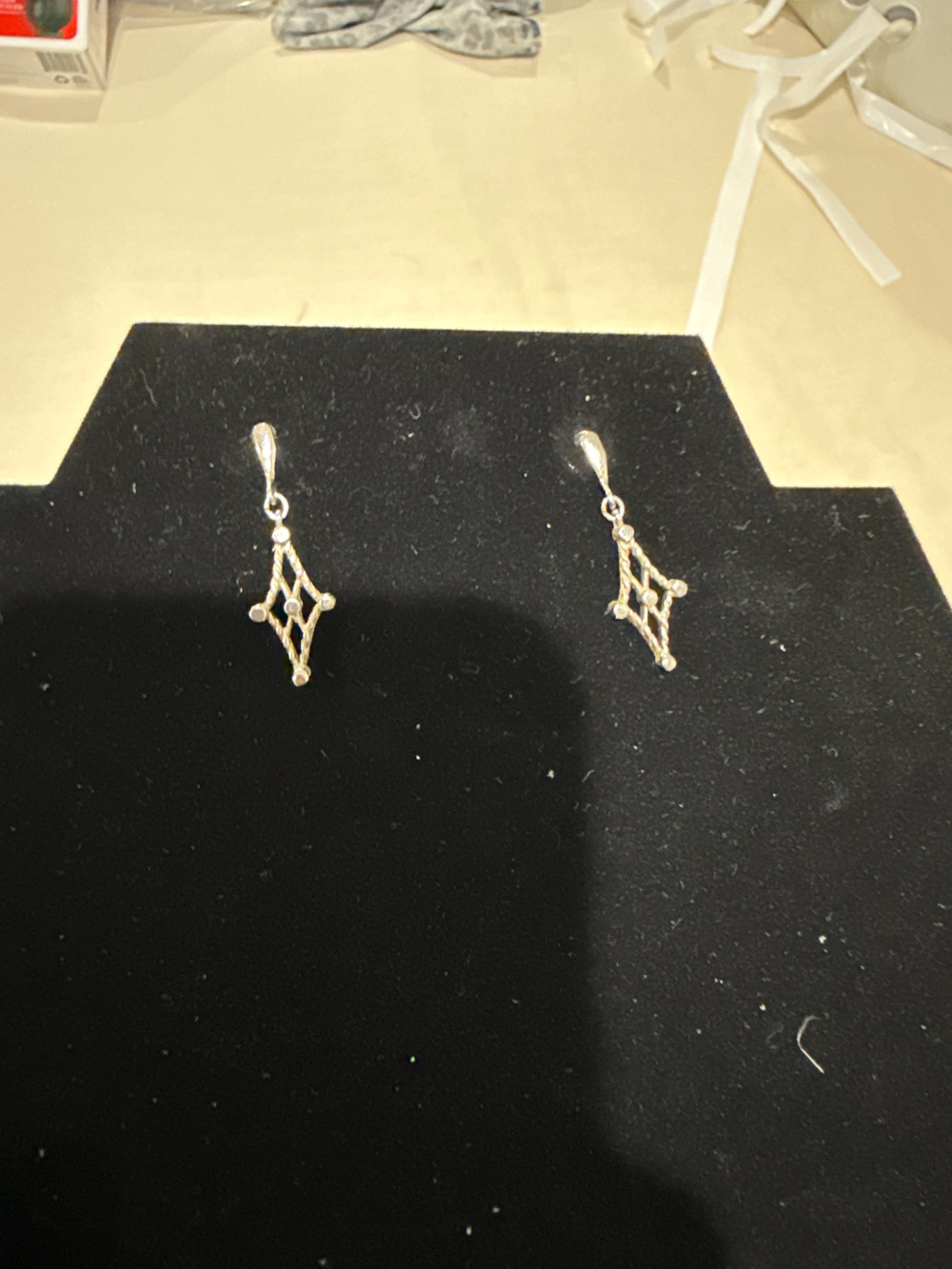 Silver Spiderweb Dangle Earrings Gothic Y2K